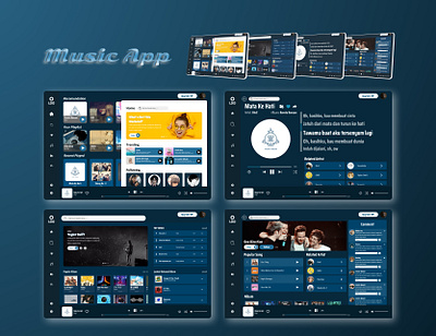Sonata Music App UI Design 3d animation branding graphic design logo motion graphics ui