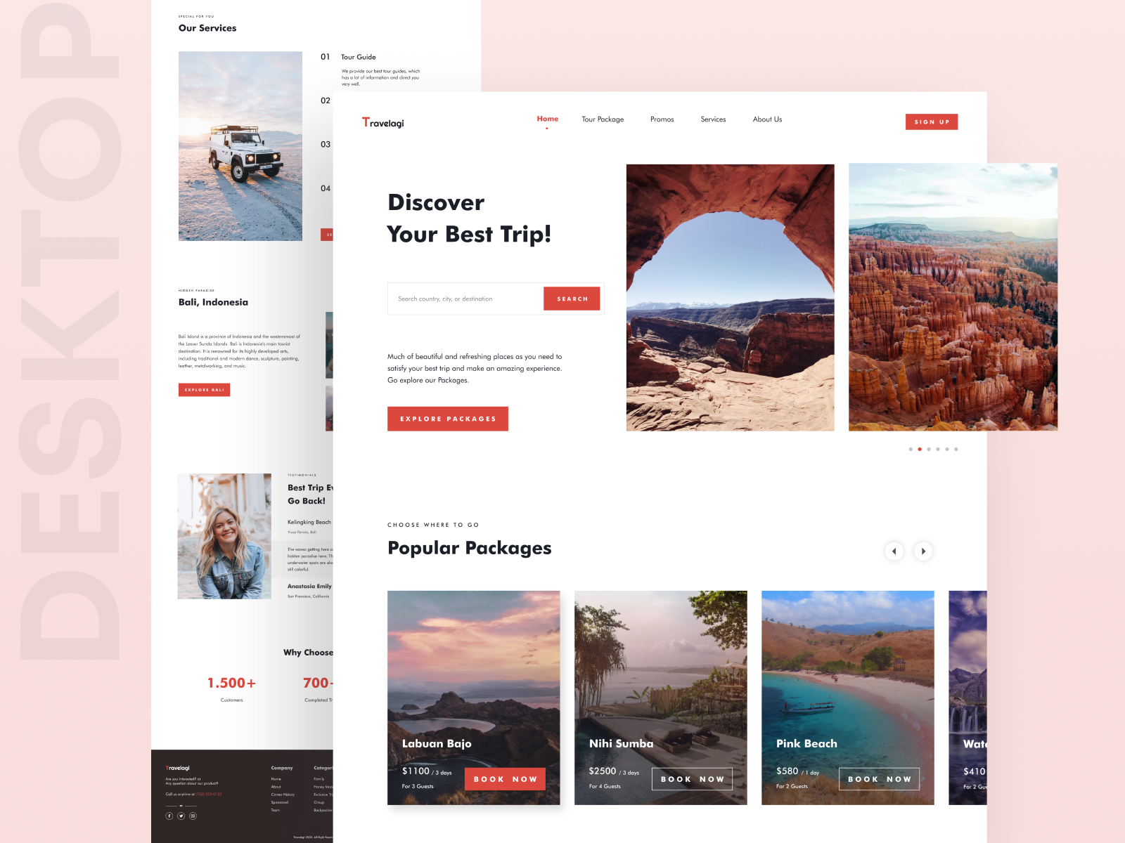 Tripsavvy - Travel Landing Page By Agensip UI UX Agency On Dribbble