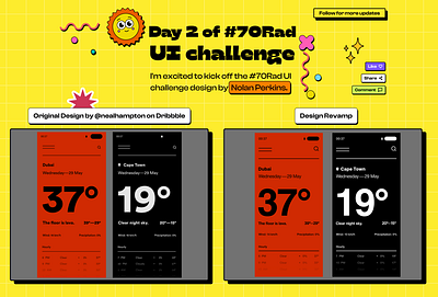 Design Replica: Day 2 UI 70 rad design challenge product design rad nolan ui ux