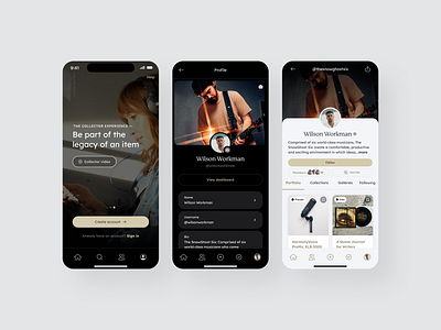 Ghostnote branding ecommerce edit ios mobile app mobile design music app portfolio profile splash ui ui design