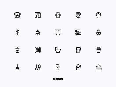 Home Stuff Icon set app icons flat icons home stuff icon icon icon pack icon set iconin iconography illustration line icons