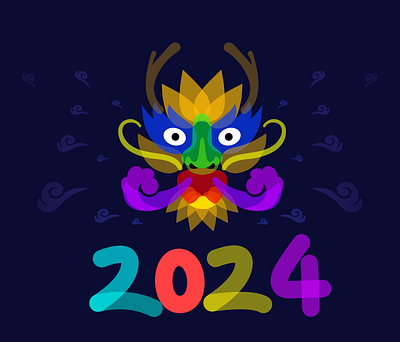 2024 Dragon Year Lucky Day 2024 dragon year lucky day dribbble illustration sketch ui
