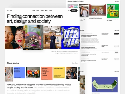 Company Profile Website - Mucha Creative School agency branding branding agency company company profile creative agency design digital agency homepage interface landing page landingpage profile ui ui design ux web web design website website design