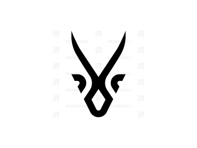 Stylish Y Antelope Logo abstract animal antelope art branding deer design elegant flat gazelle graphic design head horn logo minimal modern oryx sale simple stylish