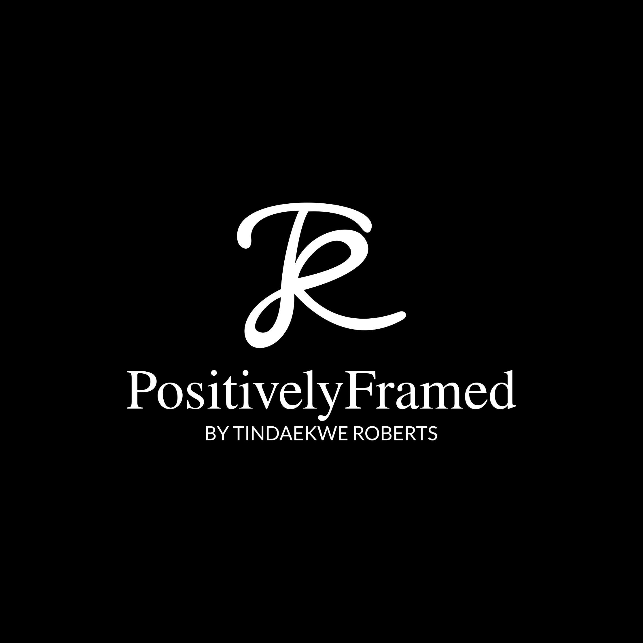 Logo Design for Positively Framed by Tindaekwe Roberts branding commission design freelance work graphic design logo logo design logo design branding logo designer typographic typography vector