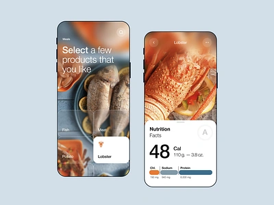 seafood offerings app app interface app ui design application application design application ui bn digital bndigital design fish food health ios ios app design mobile mobile app mobile app design mobile application design native ui