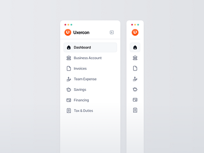 Uxercon - Sidebar clean design designer graphic design icon icon pack icon set ui uidesign ux uxdesign uxercon uxerlab