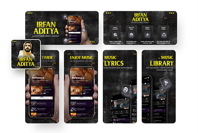 Music Ads Banner promotion design ads banner freelance music playstore promotion ui ux