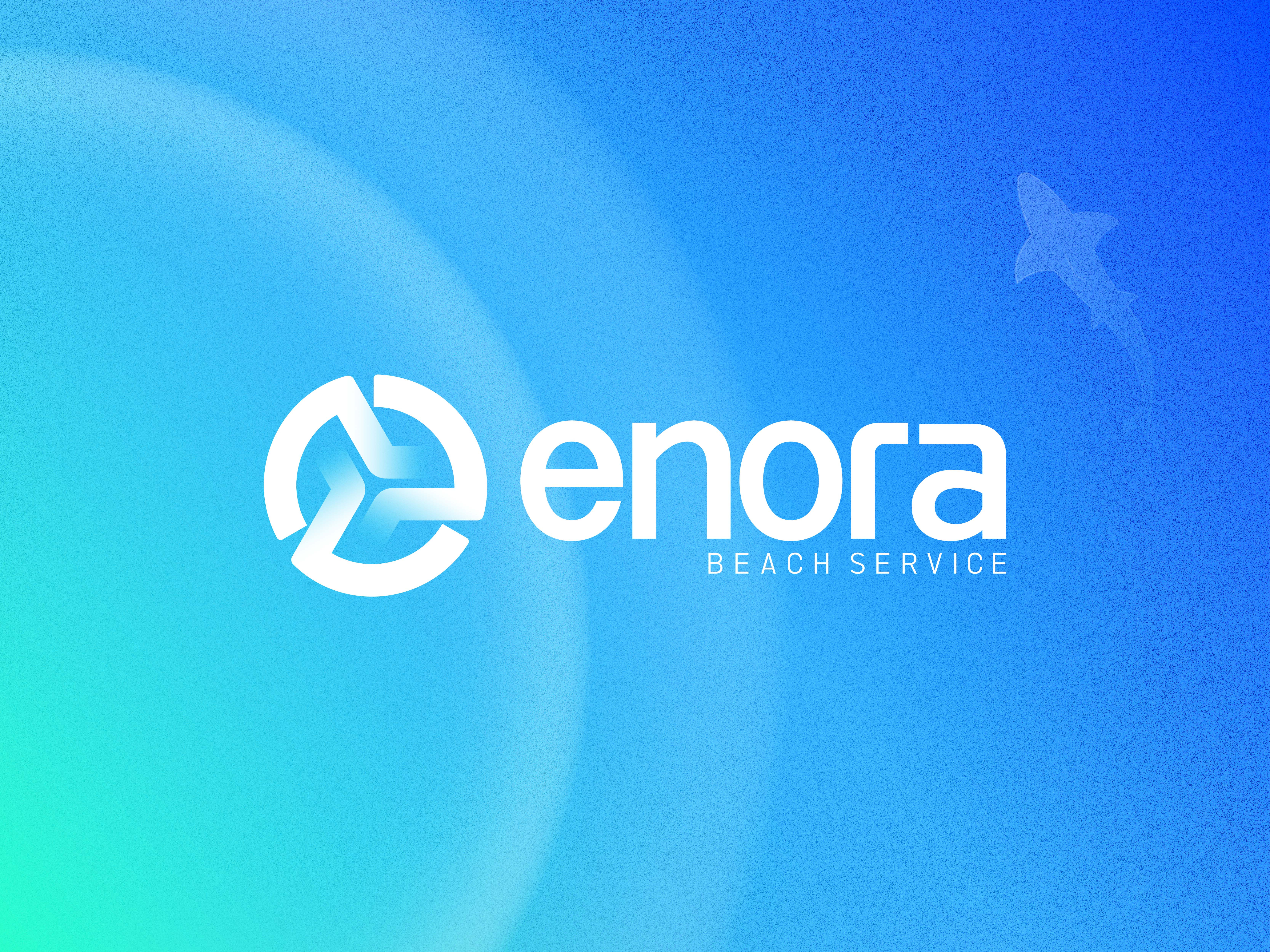 Enora Logo (Beach Service) abstract e logo beach logo brand brand identity branding creative logo e logo identity letter e logo logo design logodesign logomark logotype modern logo