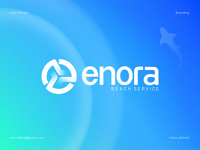 Enora Logo (Beach Service) abstract e logo beach logo brand brand identity branding creative logo e logo identity letter e logo logo design logomark logotype modern logo