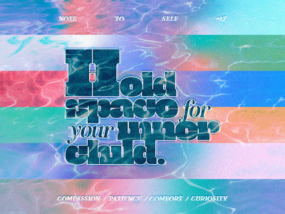 Note To Self #017 gradients lofi mindfulness poster selfcare type typography