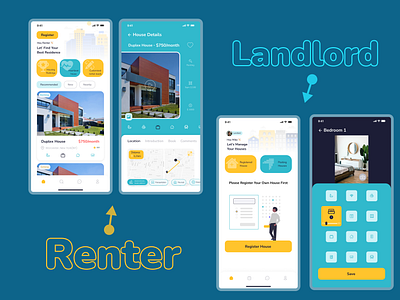 Renter/Landlord App branding logo ui