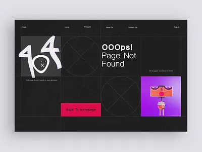 404 Page Not Found UX Design 3d 404 404 page not found animation design error found graphic design motion graphics not page ui ux web website