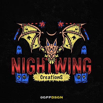 NIGHT WINGS CREATIONS BY GPPDSGN availaabledesign available bestdesign branding customwork design designforsell graphic design illustration ui