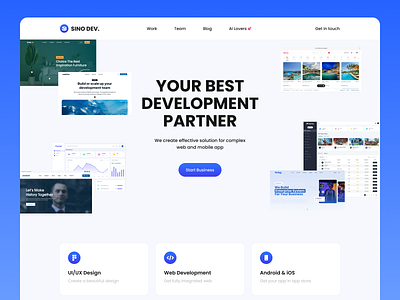 Sino Dev - Software Company agency company design figma logo software ui website