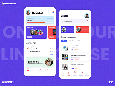 Online Course UI/UX branding graphic design ui
