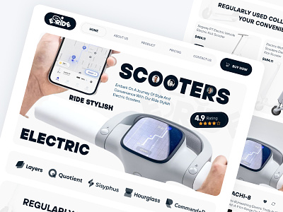 Electric Scooter Website UI Design backbencherstudio bikelife clean design electricbike homepage interactive landingpage minimal scooter simple ui uidesign uiux userinterface ux uxdesignuidesign uxuidesign website websitedesign