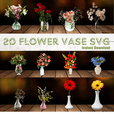 Flower Vase SVG Bundle