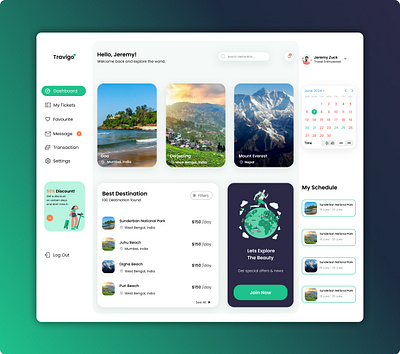 Travel Dashboard dashboard design figma travel travel dashboard ui design ui designing ui ux ui ux design visual design web design