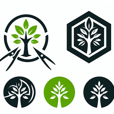 Tree Lopping Iconic and Text Logo Modern graphic design logo