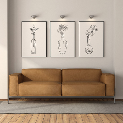 Pair of 3 Pencil Wall Art