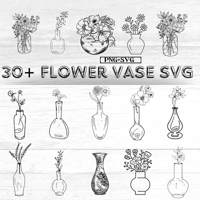 Flower Vase SVG Bundle