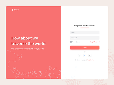 ✈️Login & Signup Pages For Travel Website 🌍 design figma login page minimal design modern design signup page travel travel website ui ui trends ui ux visual design web design