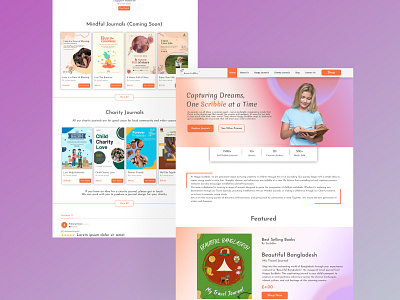 Happy Scribbler Website UI UX branding design kids landingpage magazine ui website