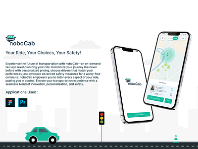 noboCab — On-demand Taxi Services cab booking app graphic design mobile app mobile app design mobile development taxi app services app web design