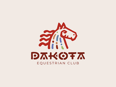 Dakota branding character club ethno horse illustration logo logotype minimalism