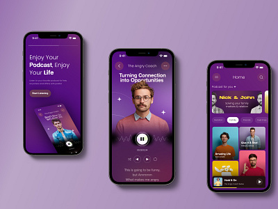 Podcast App animation app apps ui design figma figma app figma apps figma apps design figma kit mobile ap uiux mobile apps kit mobile ui mobile uiux kit podcast podcast app ui uiux uiux apps uiux design uiux figma kit