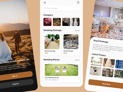 Wedding App / Wedding Organizer animation app apps design design figma figma app figma appa figma apps design figma kit figma ui kit mobile app planner app ui uiux uiux apps uiux apps ui uiux kit wedding app wedding organizer app wedding planner