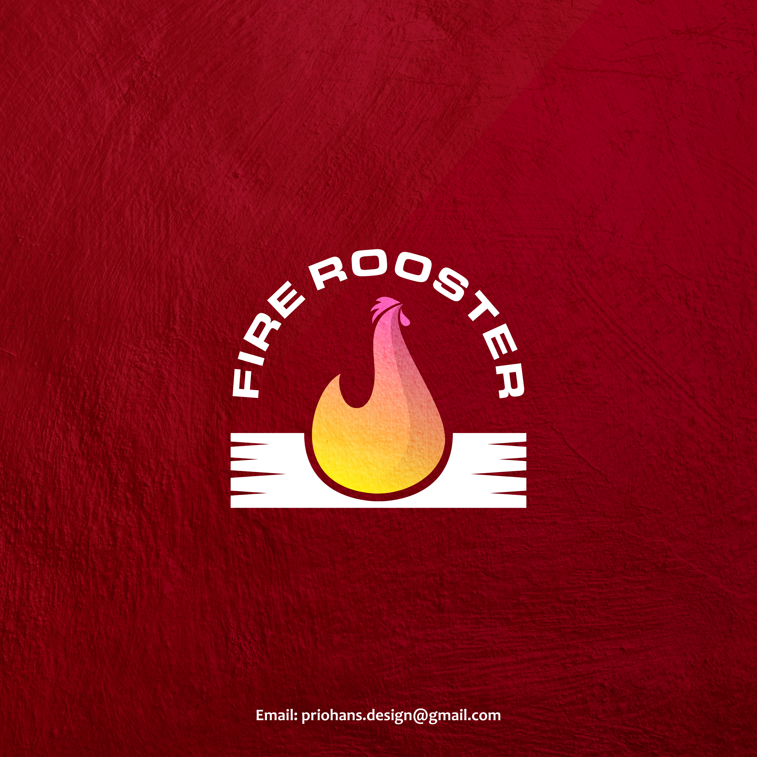 Logo Combination Rooster and Fire brand brand identity branding color design fire fire logo illustration logo prio hans rooster rooster logo typography vector