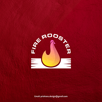Logo Combination Rooster and Fire brand brand identity branding color design fire fire logo illustration logo prio hans rooster rooster logo typography vector