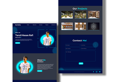 Portfolio website UI deisgn figma portfolio ui ui design uiux user interface design webdesign