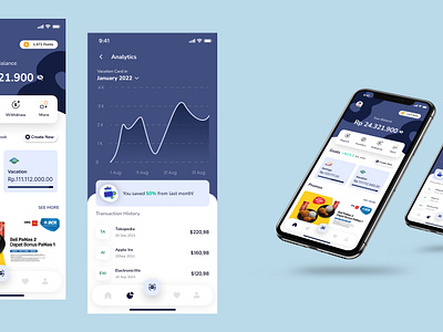 Saving Money animation app apps uiux kit bank app banking app design figma figma app figma apps figma kit mobile app design mobile apps mobile kit mobile uiux money saving app ui uiux uiux app uiux design uiux kit