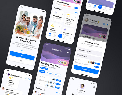 Project Management App animation app creative design design figma figma app figma apps figma apps design figma kit figma ui mobile app mobile apps mobile ui modern design modern ui ui uiux uiux design