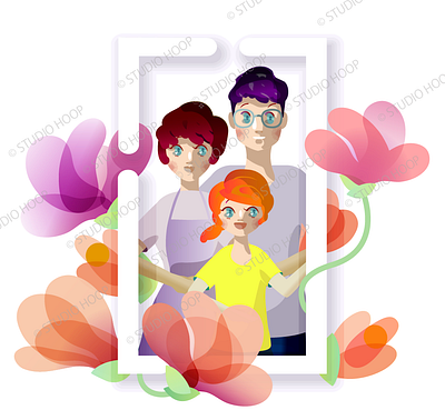 Family, Grandparents illustration