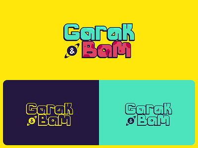 Garak & Bam - Logo Design alien bam brand branding game garak garakbam graphic design graphism logo logo design maleiwa maleiwa studio prehistoric videogame videogame studio