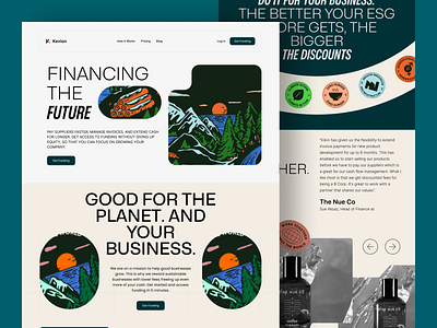 Kevion - FInance Investment Landing Page farming invest