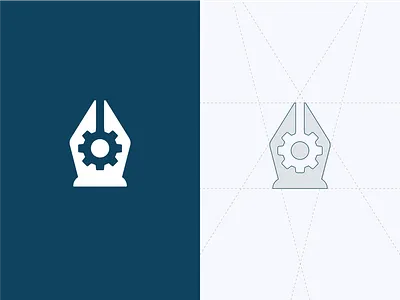 Mechanical Engineering Brand Logo architect brand branding design designer engineer engineering freelance gear graphic design icon illustration ink pen logo mechanical negative space pen pencil technical vector