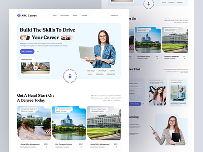 Online Course - Landing Page Design course landing page courses e course e learning education webdesign landing page learn learning learning platform mentor mentoring minimalist modern design online course online learning students ui design ui ux design web landing page website design