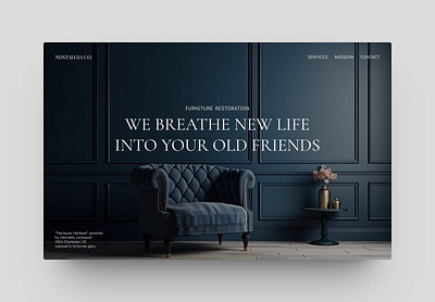 A furniture restoration website ui web design