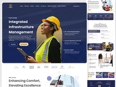 Facility Management Landing Page Design design figma ui ux web webdesign