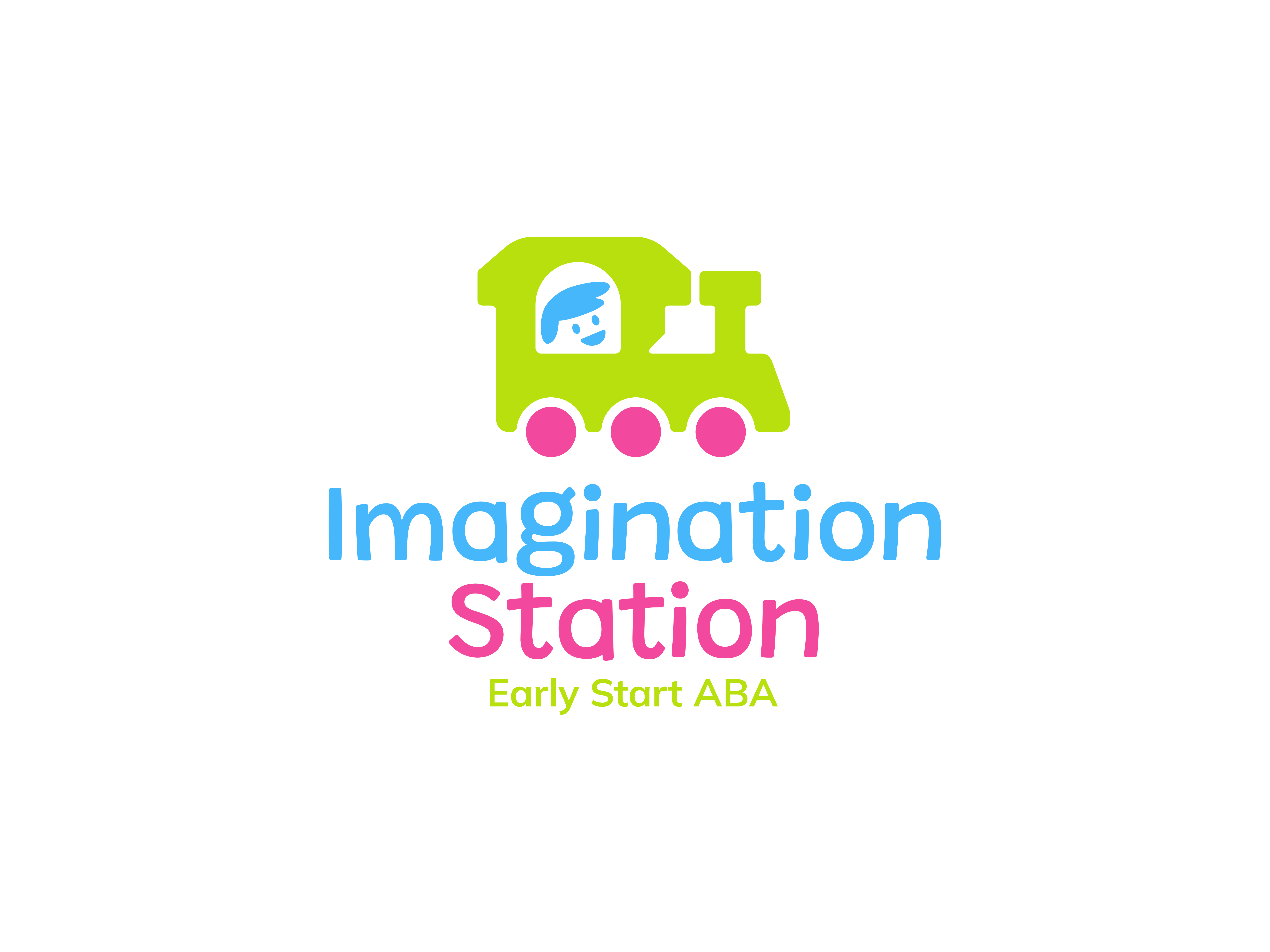 Imagination Station aba autism brand branding child children communication design education elegant graphic design illustration logo logotype modern speak talk train
