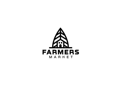 Farmers Market alex seciu farm logo house logo leaf logo logo design negative space