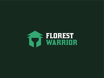 Florest Warrior - Designed by Ascendo™ Team abstractlogo brand identity branding brandmark design entrepreneurship forest graphic design green startup logo logo inspiration minimal logo silicon valley startup warrior