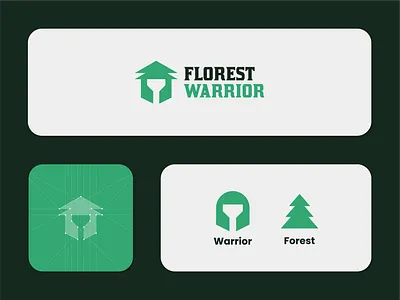 Florest Warrior - Logo Design & Visual Identity abstractlogo brand identity brand mark branding brandmark design entrepreneurship forest graphic design icon logo logo agency logo design logo inspiration logo showcase minimalism silicon valley unique logo visual identity warrior