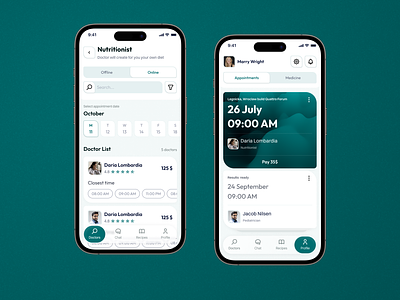 Medical App (Mobile) booking design medical medical app mobile mobile app schedule scheduling app ui ux