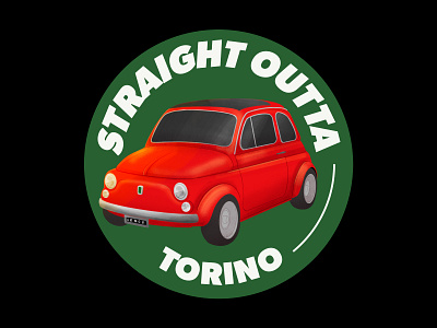 Sticker Design - Italian Restaurant badge branding brands design fiat fiat 500 graphic design identity illustration italian restaurant logo restaurant branding restaurant brands restaurant identity torino typography vector vintage car